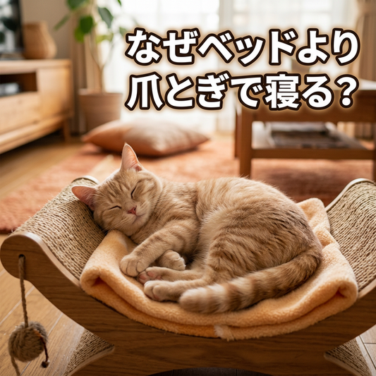 猫が爪とぎで寝る理由。ベッドより爪とぎが好きな猫の心理