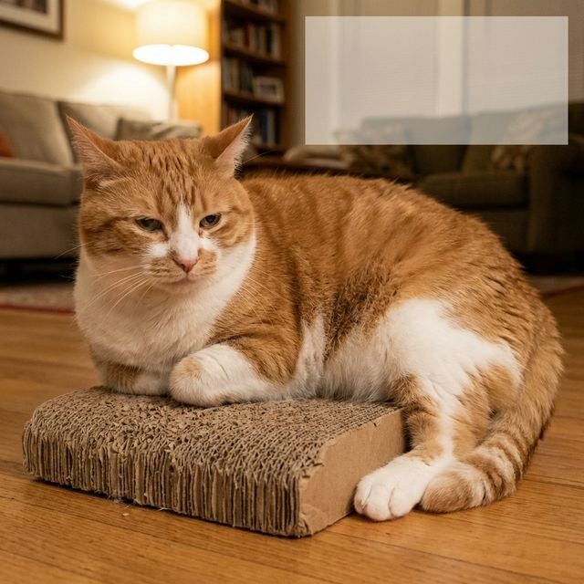 掃除機地獄から解放！「うちのでぶ猫」が毎日爆睡する“削りカスが出ない”魔法の爪とぎベッドとは？