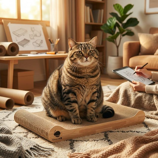 にゃんこの宿ができるまで。10キロの猫のために爪とぎを作った話