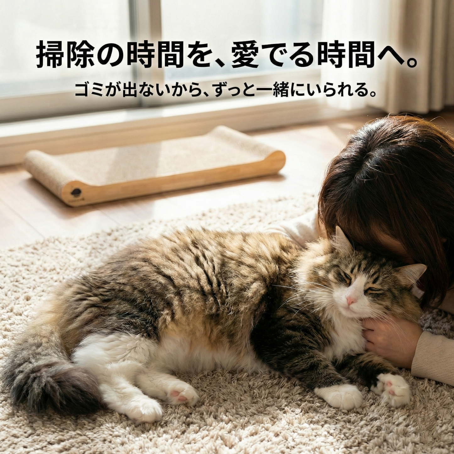 【とぎかすゼロ 1年使える高耐久】 猫 爪研ぎ 大型猫でもはみ出さない 獣医師監修 爪とぎ ワイド段ボール 大型サイズ 裏表使える 長さ58cm x幅34cm x 高さ5.5cm